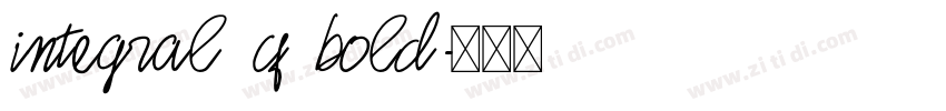 Integral CF Bold字体转换